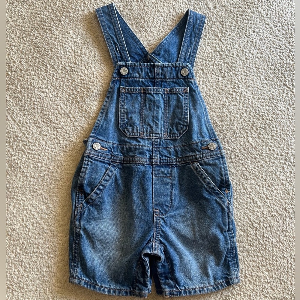 GAP Blue Denim Overalls Adjustable Straps
